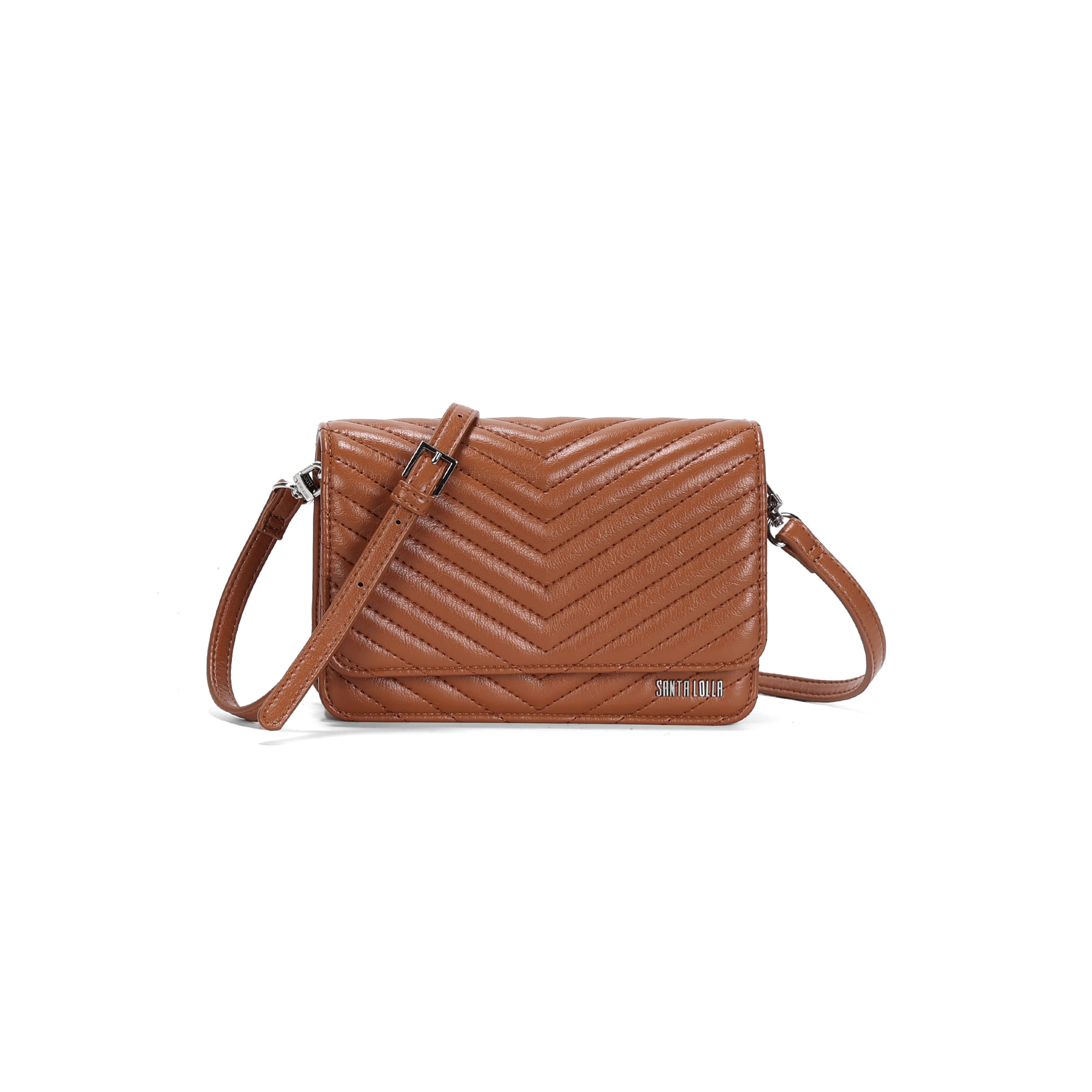 Bolsa Pequena Soft Marrom Alça Transversal