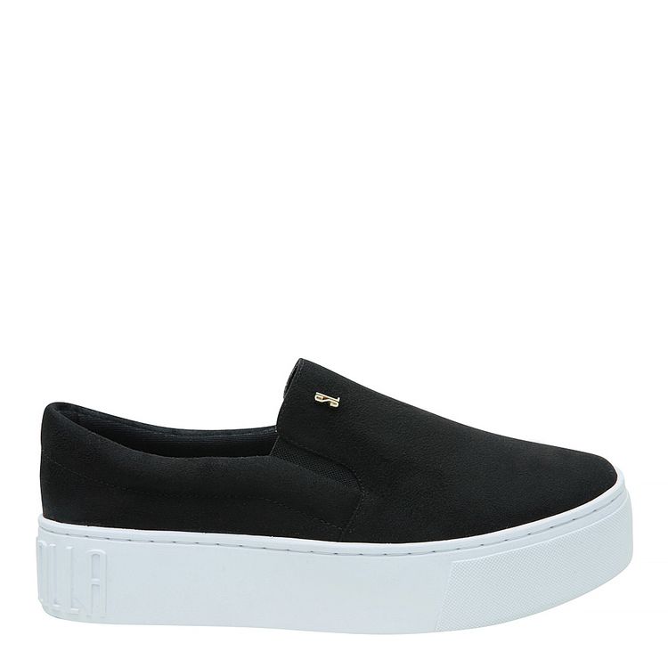 Tênis slip on suede sola alta verde-SANTA LOLLA