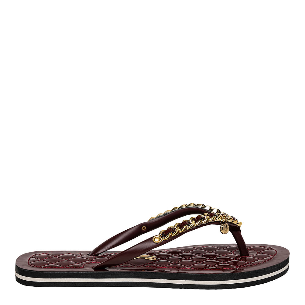 Chinelo Flip Flop Verniz Marrom Toast Corrente