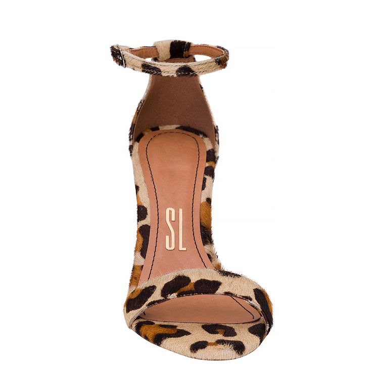 Sandália salto alto animal print onça - santalolla