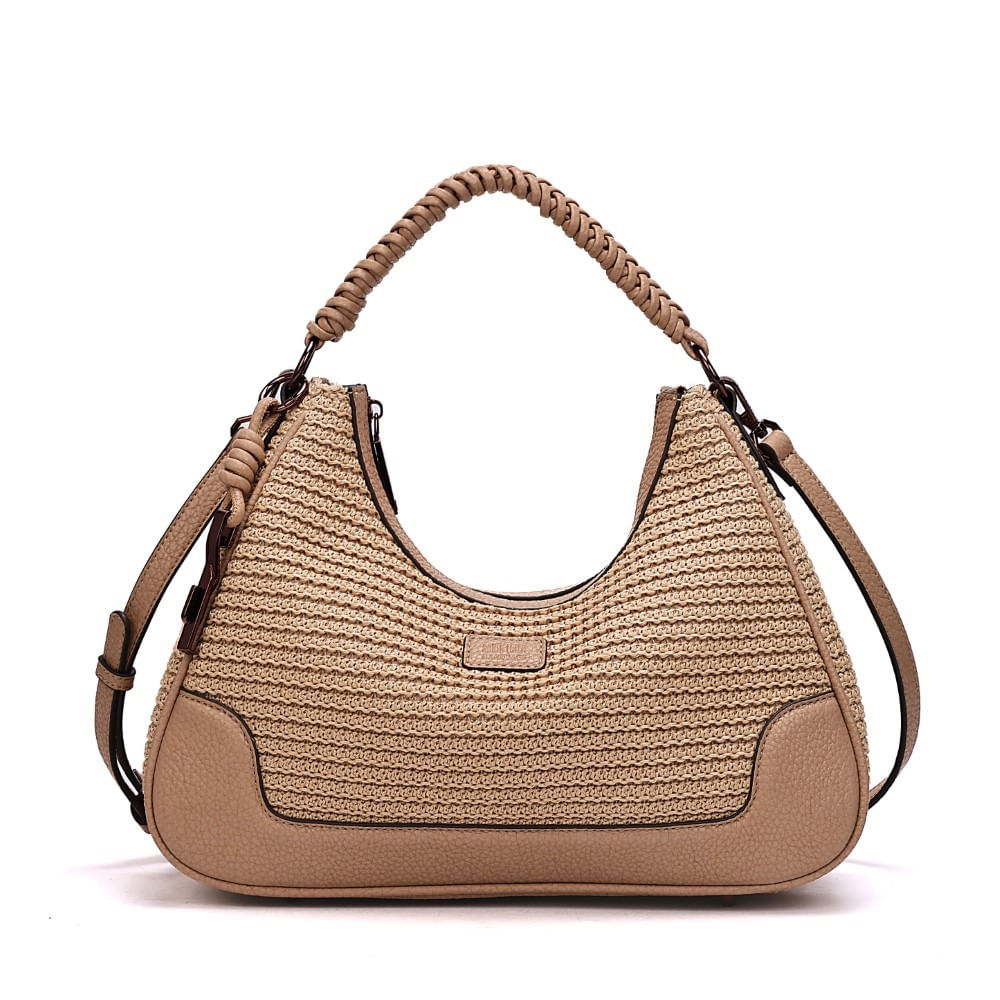 Bolsa Hobo Tramado Alça Dupla