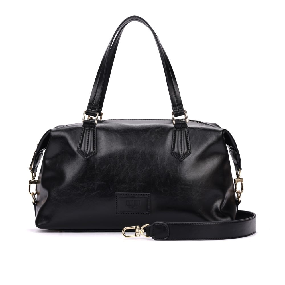 Bolsa Mala Rustico Alça Dupla Transversal Preto