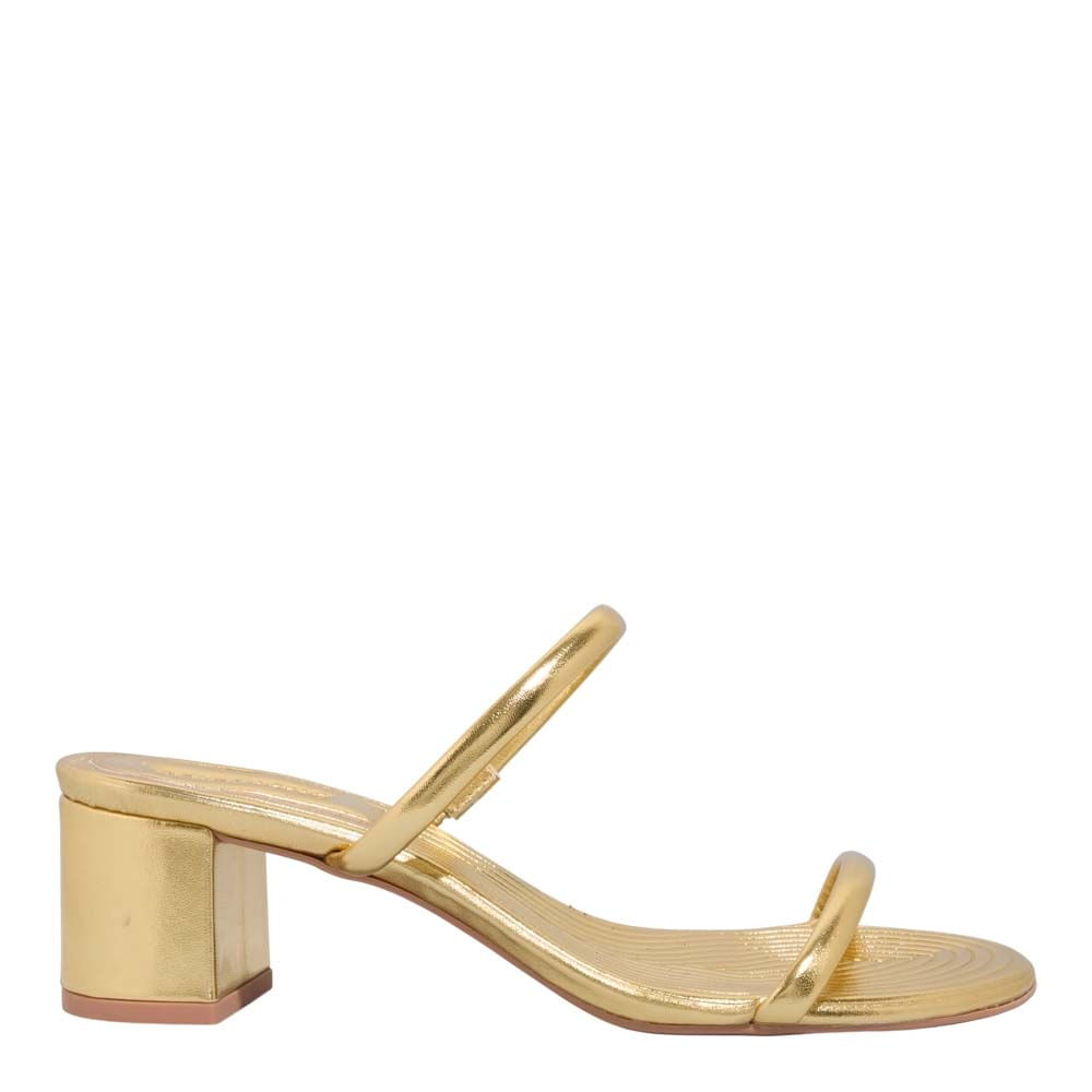 Mule Napa Metalizado Dourado Salto Grosso