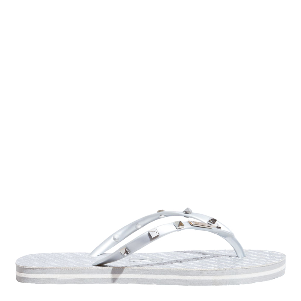 Chinelo Flip Flop Spikes Campeche Prata