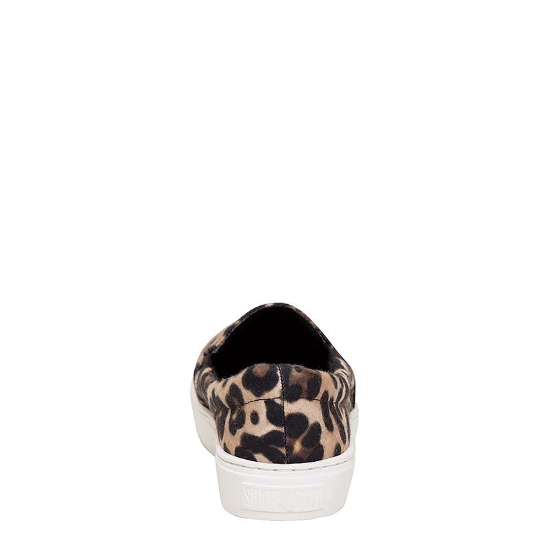 Tênis slip on aveludado animal print - santalolla