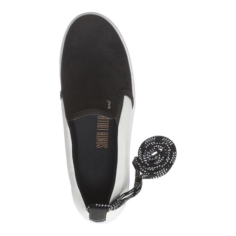 slip on santa lolla preto camurça