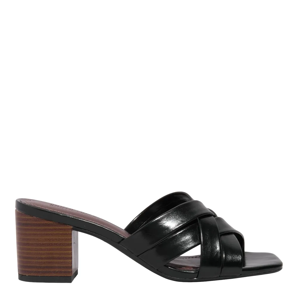 Mule Napa Preto Salto Bloco Baixo