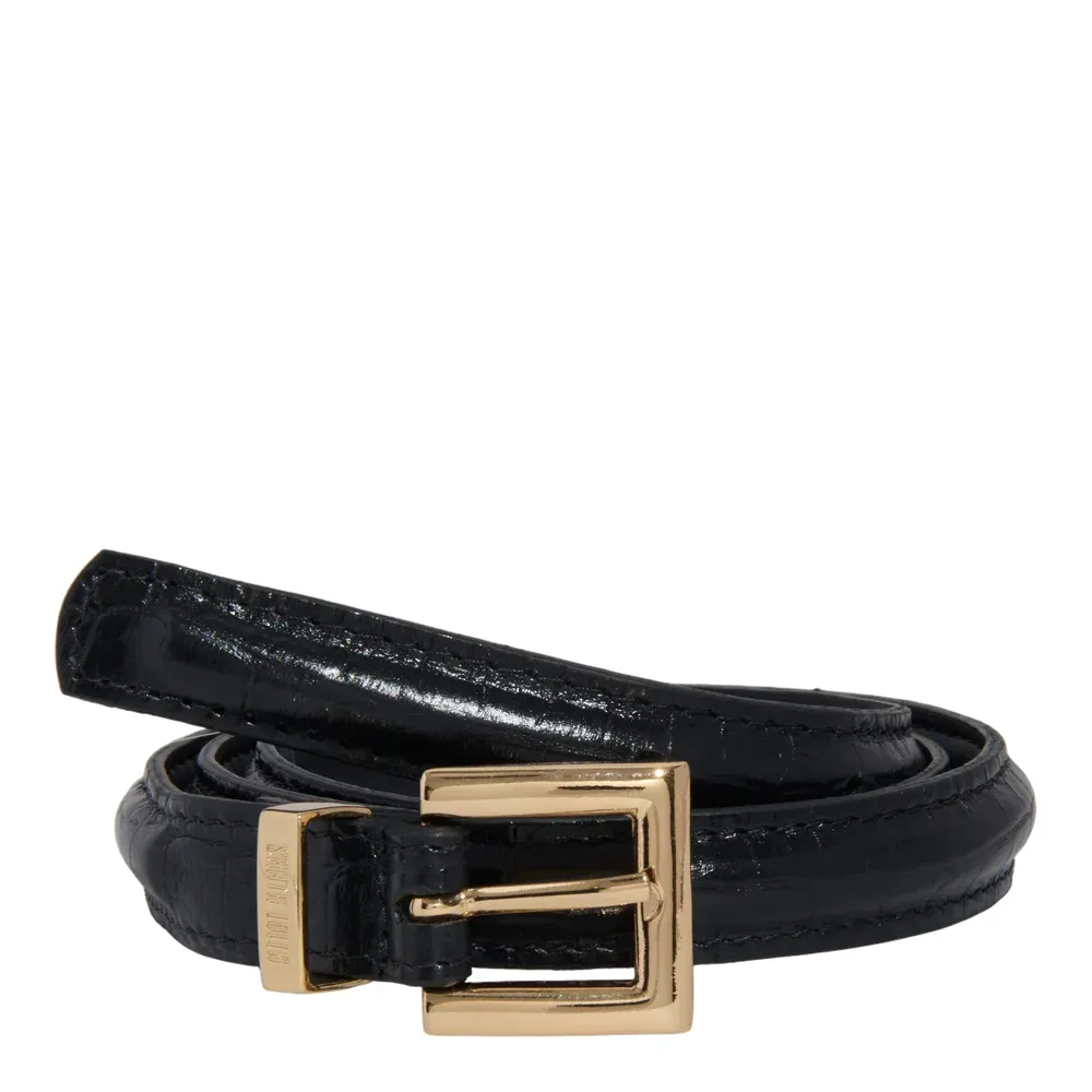 Cinto Couro Croco Preto