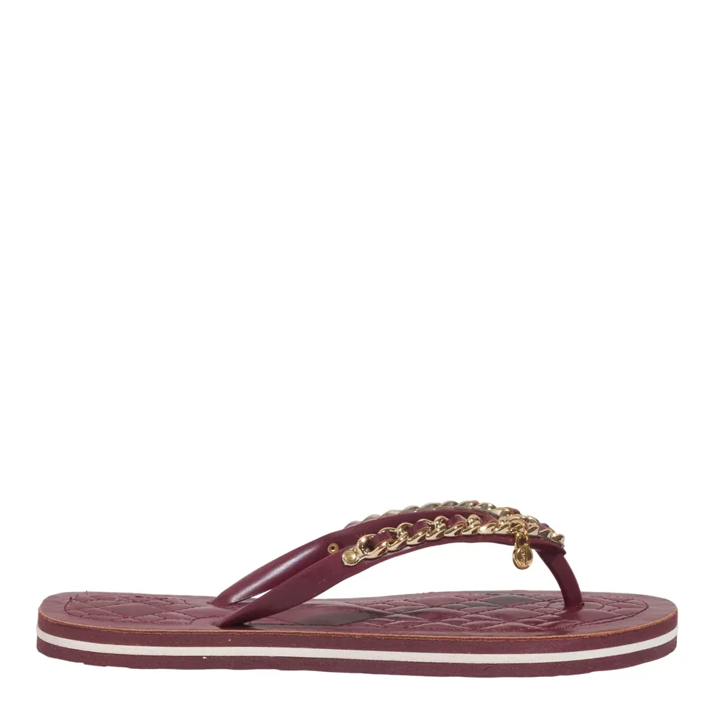 Chinelo Flip Flop Napa Madri Vermelho Bordô