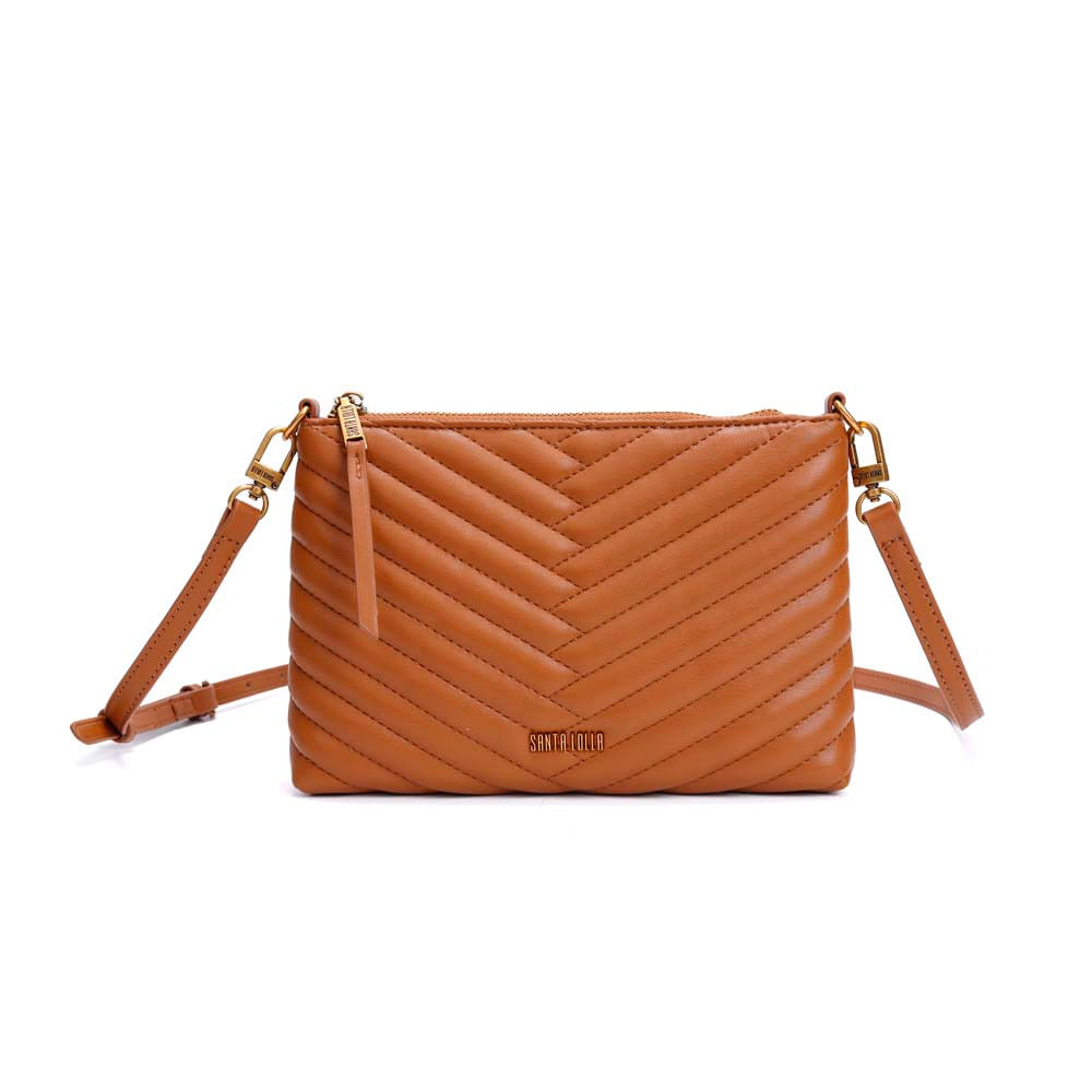 Bolsa Clutch Soft Caramelo Alça Transversal