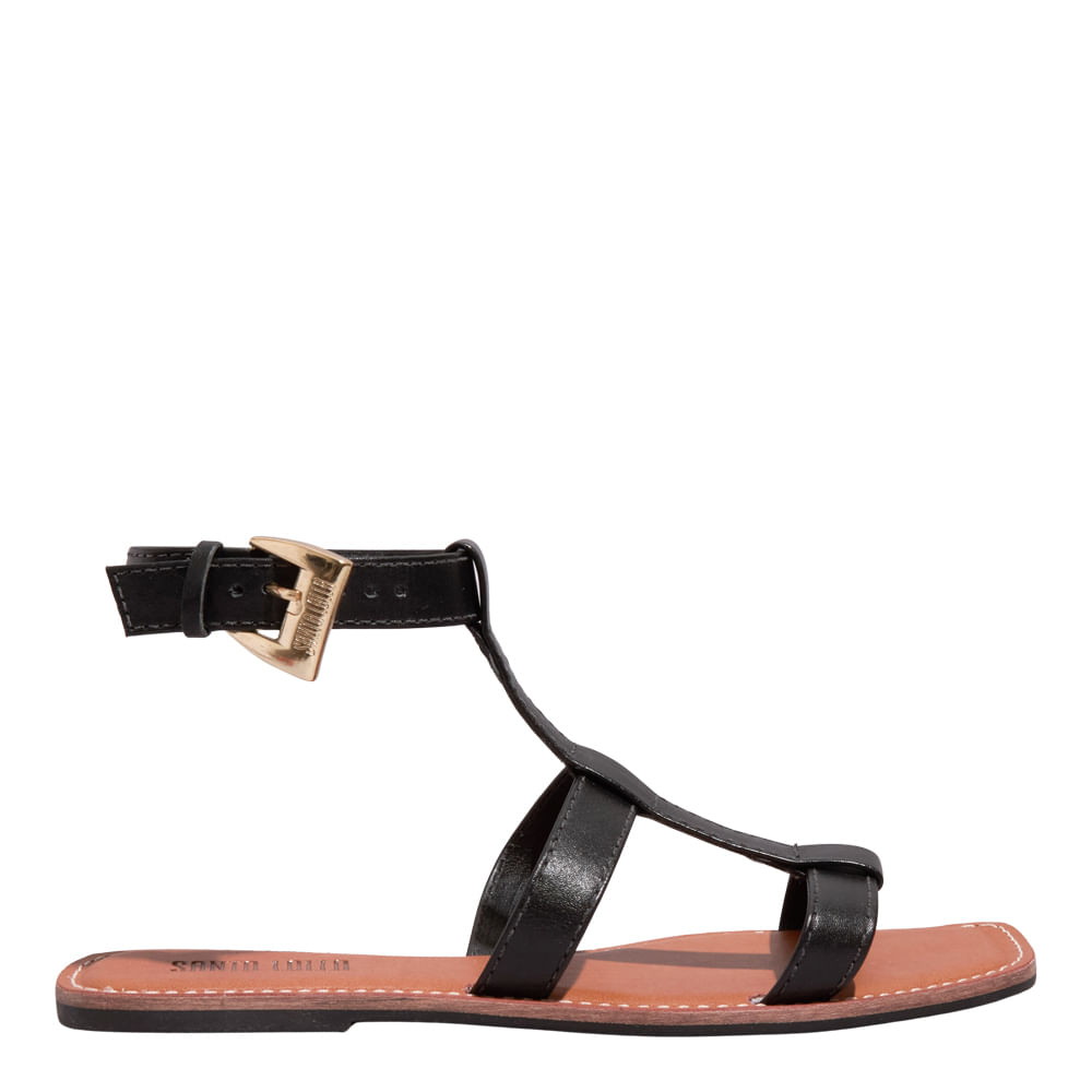 Rasteira Couro Nobre Soft Preto