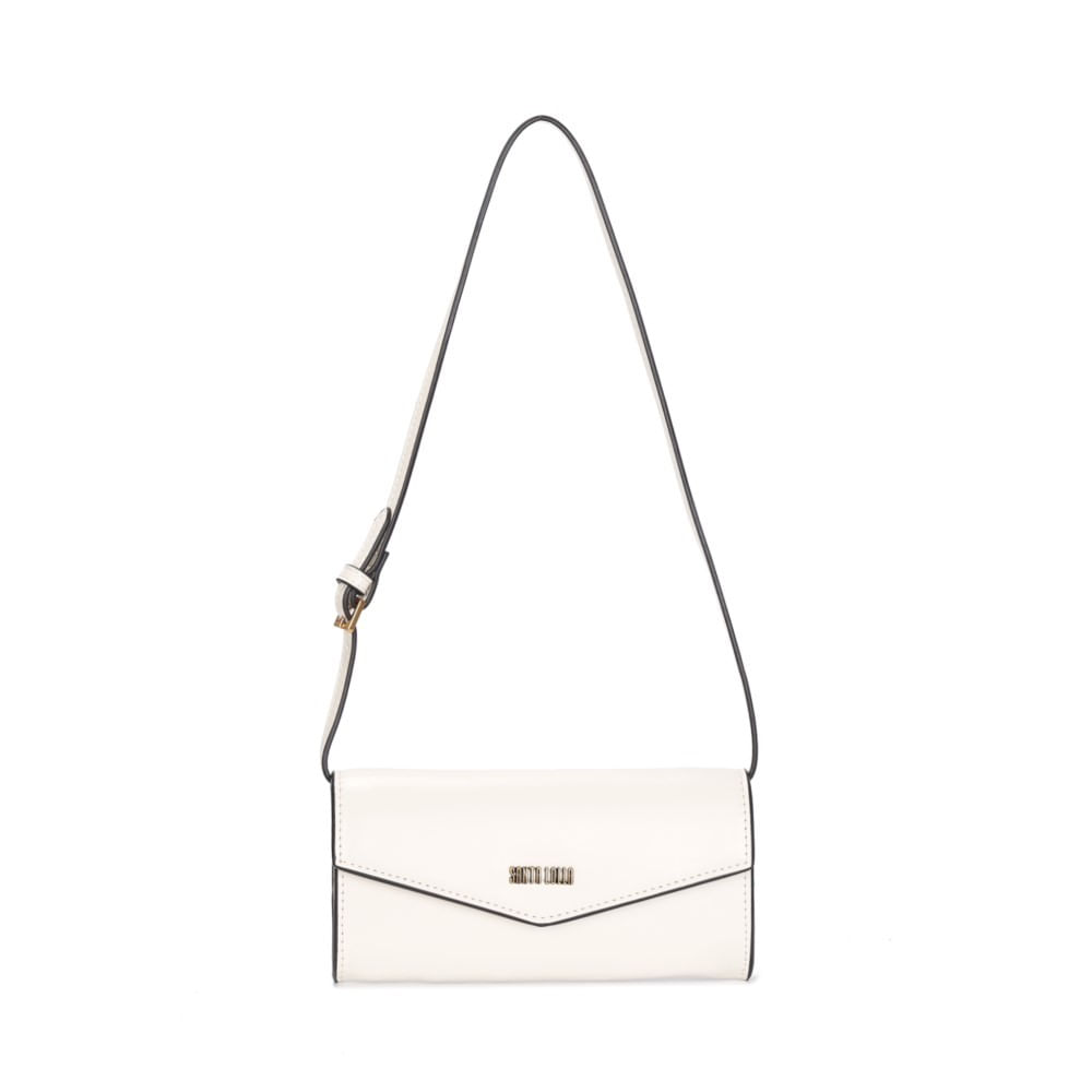 Bolsa Carteira Soft New Marfim Alça de Ombro