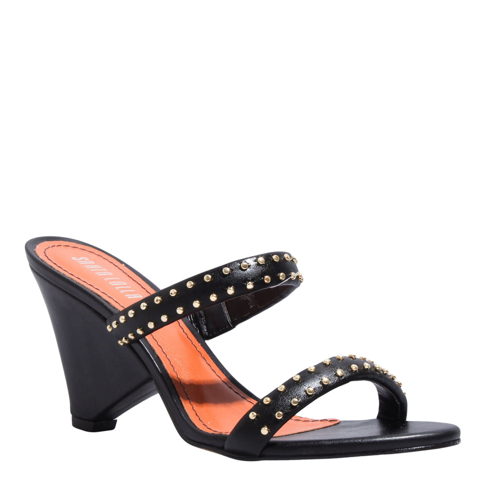 Mule Couro Confort Preto