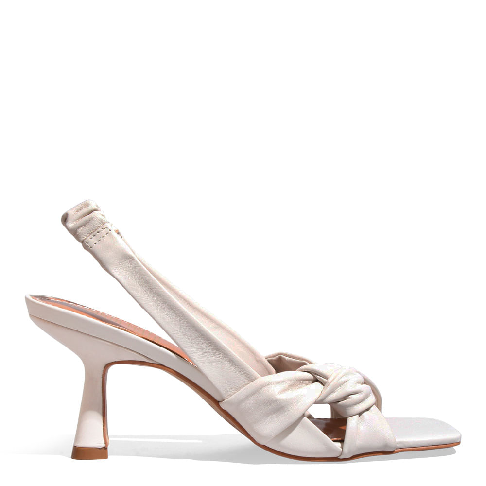 Sandália Couro Nobre Soft New Marfim