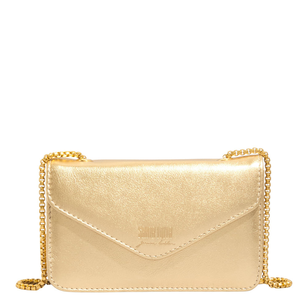Bolsa P Couro Soft Ouro