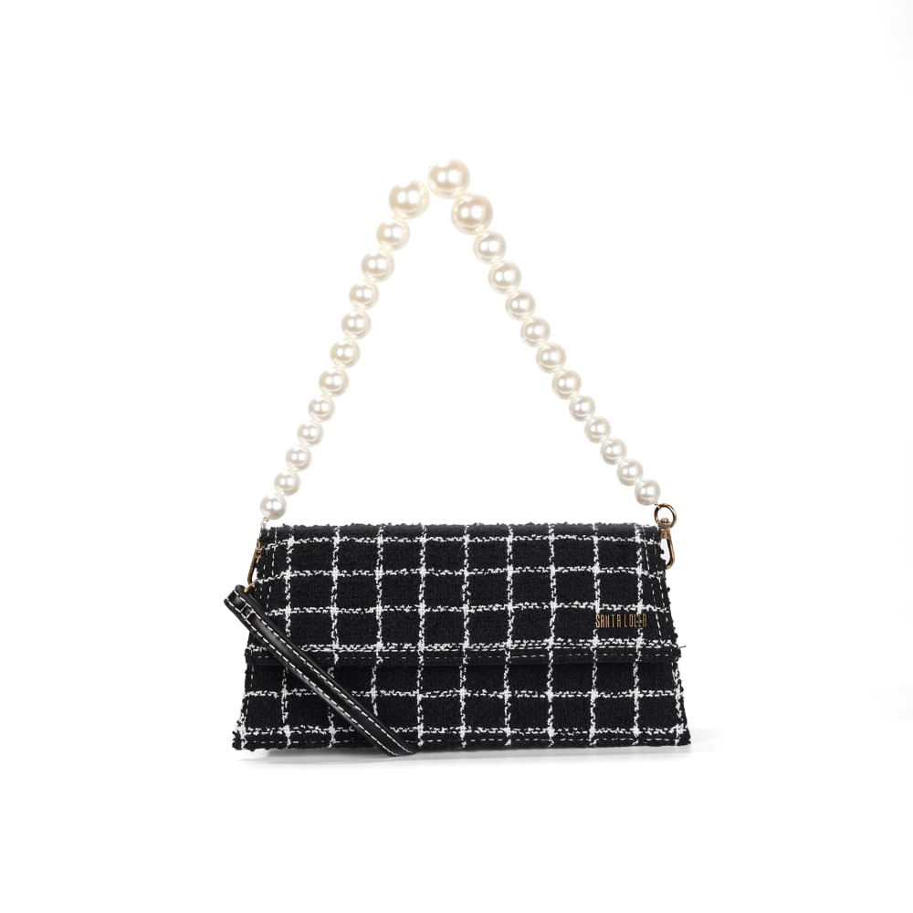 Bolsa P Tramado Preto