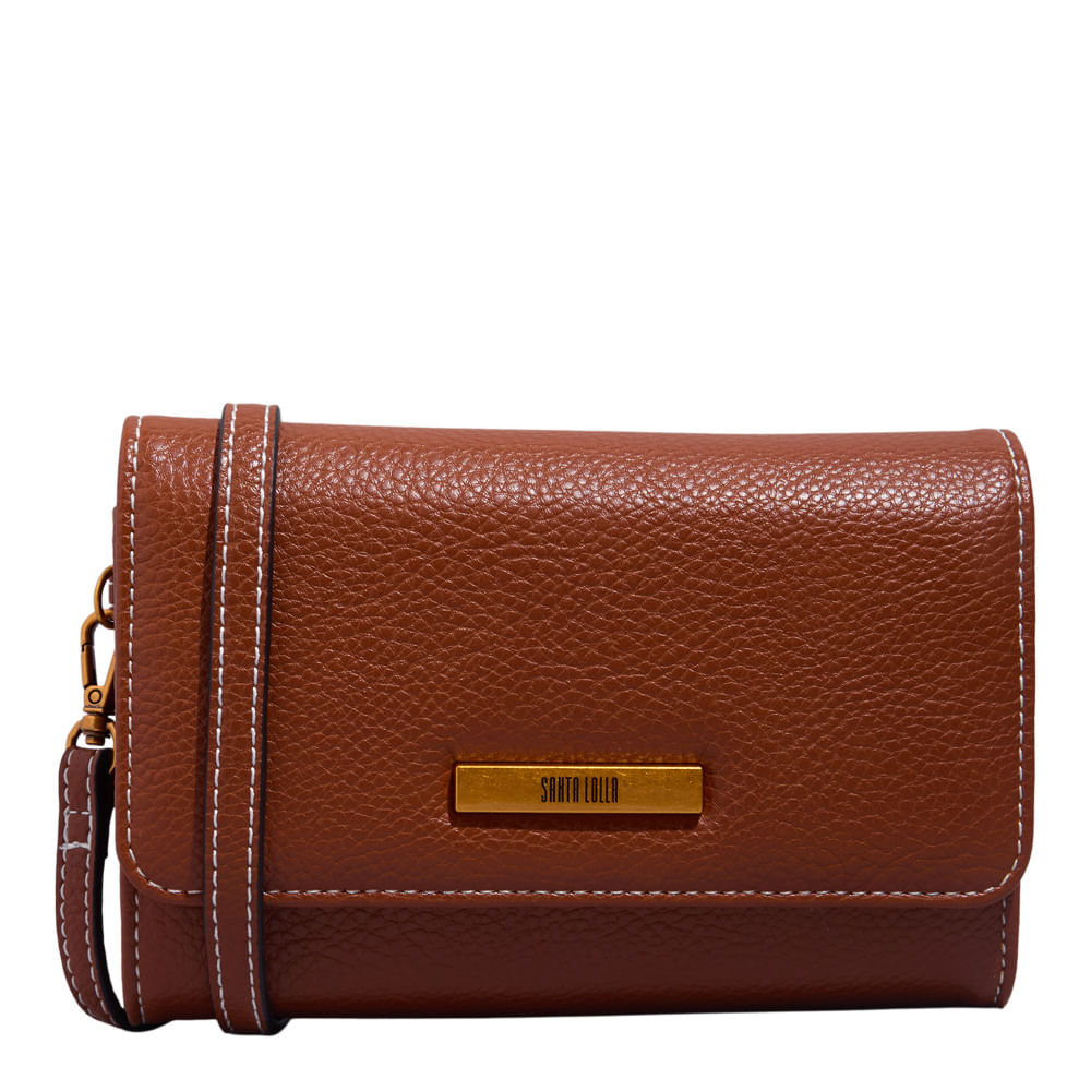 Bolsa Carteira Floater Alça Transversal Marrom Mocha