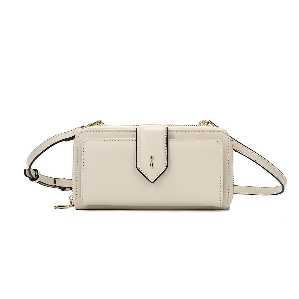 Bolsa Carteira Alça Transversal Soft New Marfim
