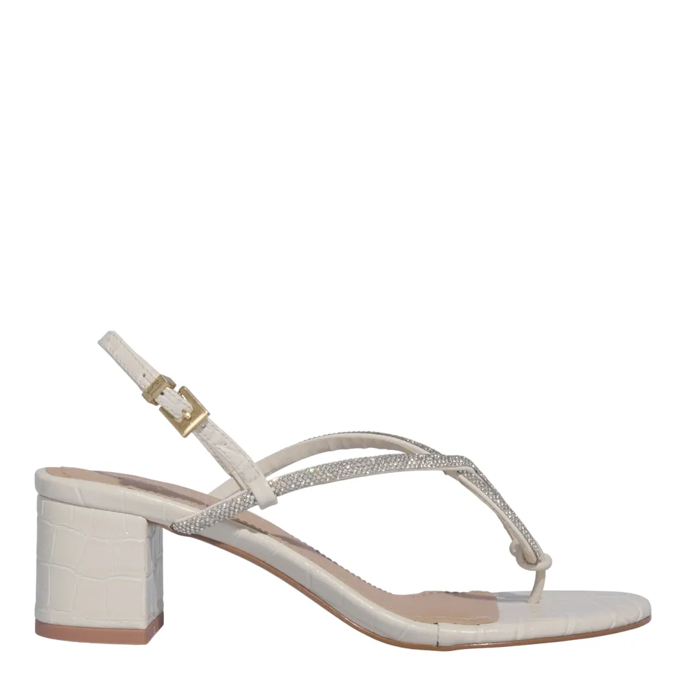 Sandalia Crocodiles Off White