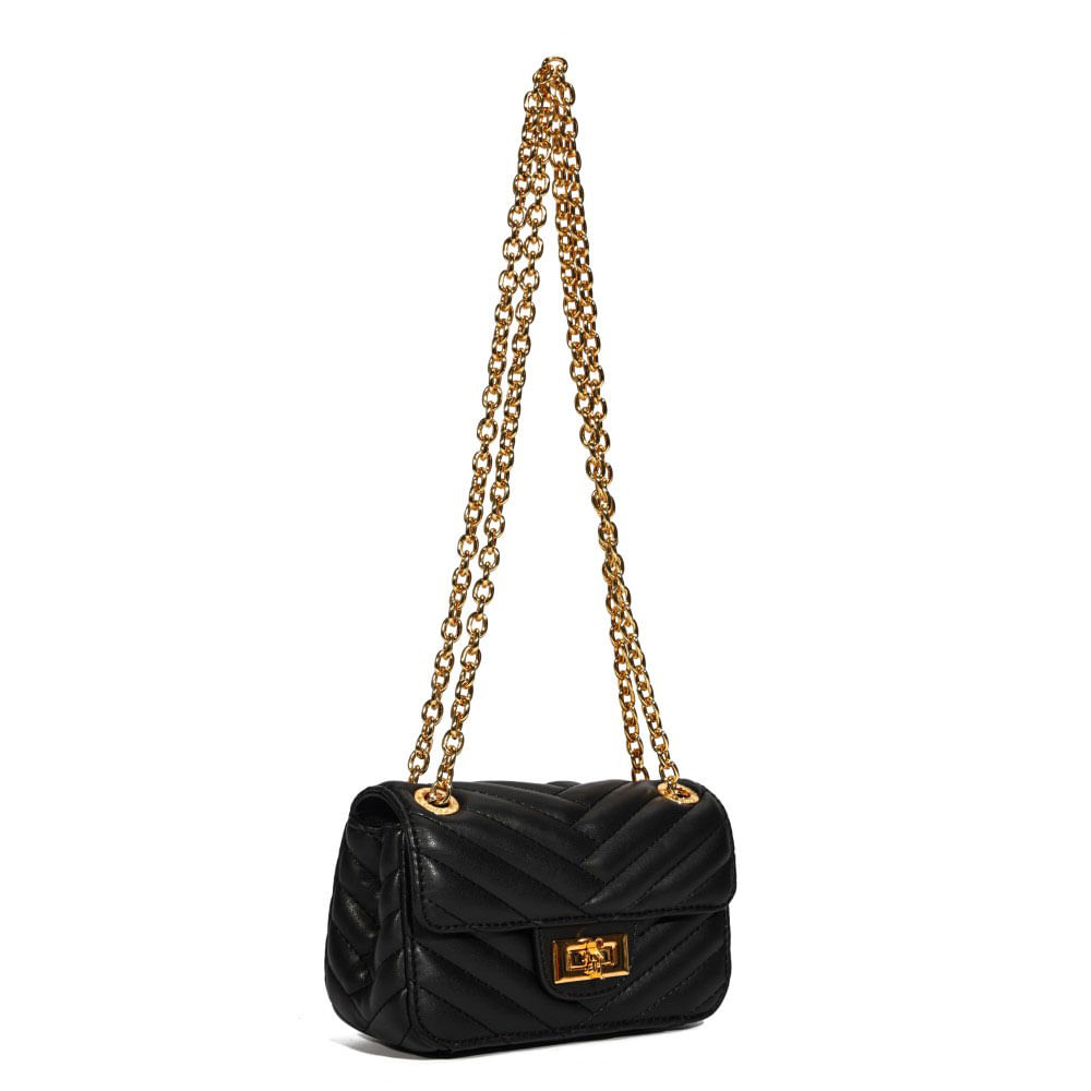 Bolsa Pequena Soft Transversal Preta
