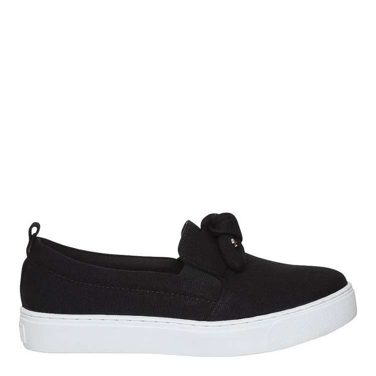 slip on preto laço