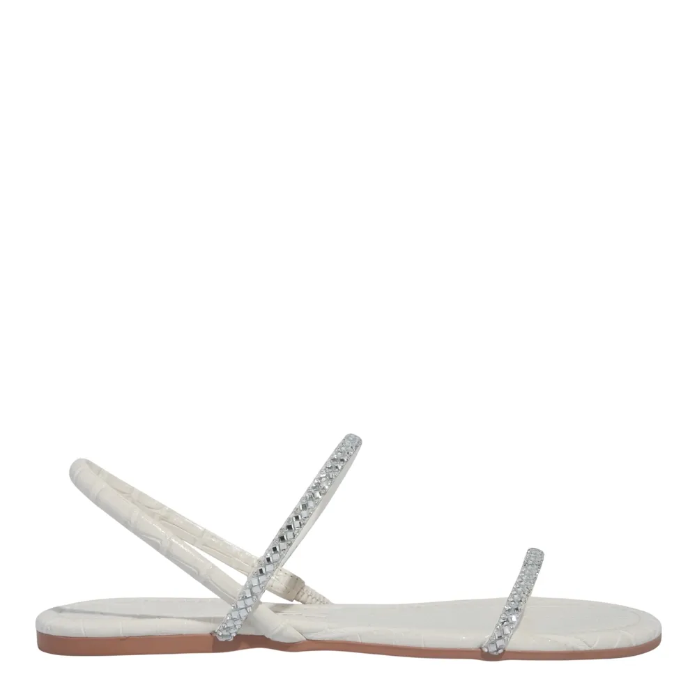 Rasteira Crocodiles Off White