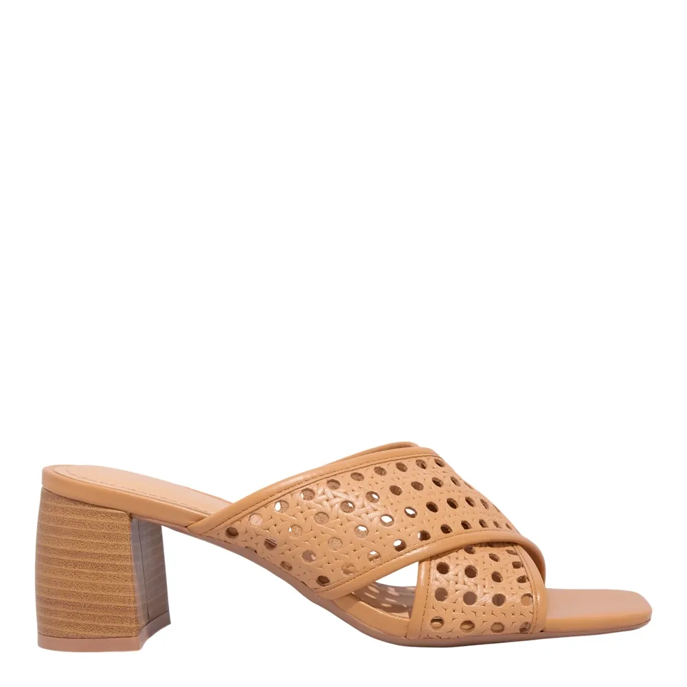 Mule Couro Trisse Doce De Leite