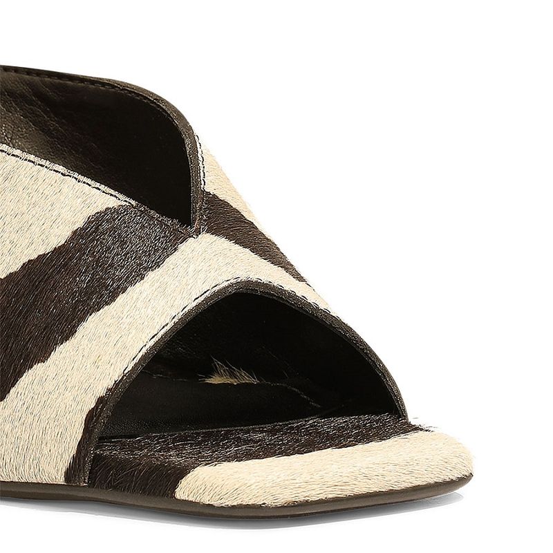 Mule salto alto zebra preto - santalolla