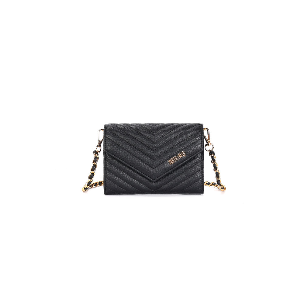 Bolsa Carteira Pequena Alça Transversal Floater Preto Black