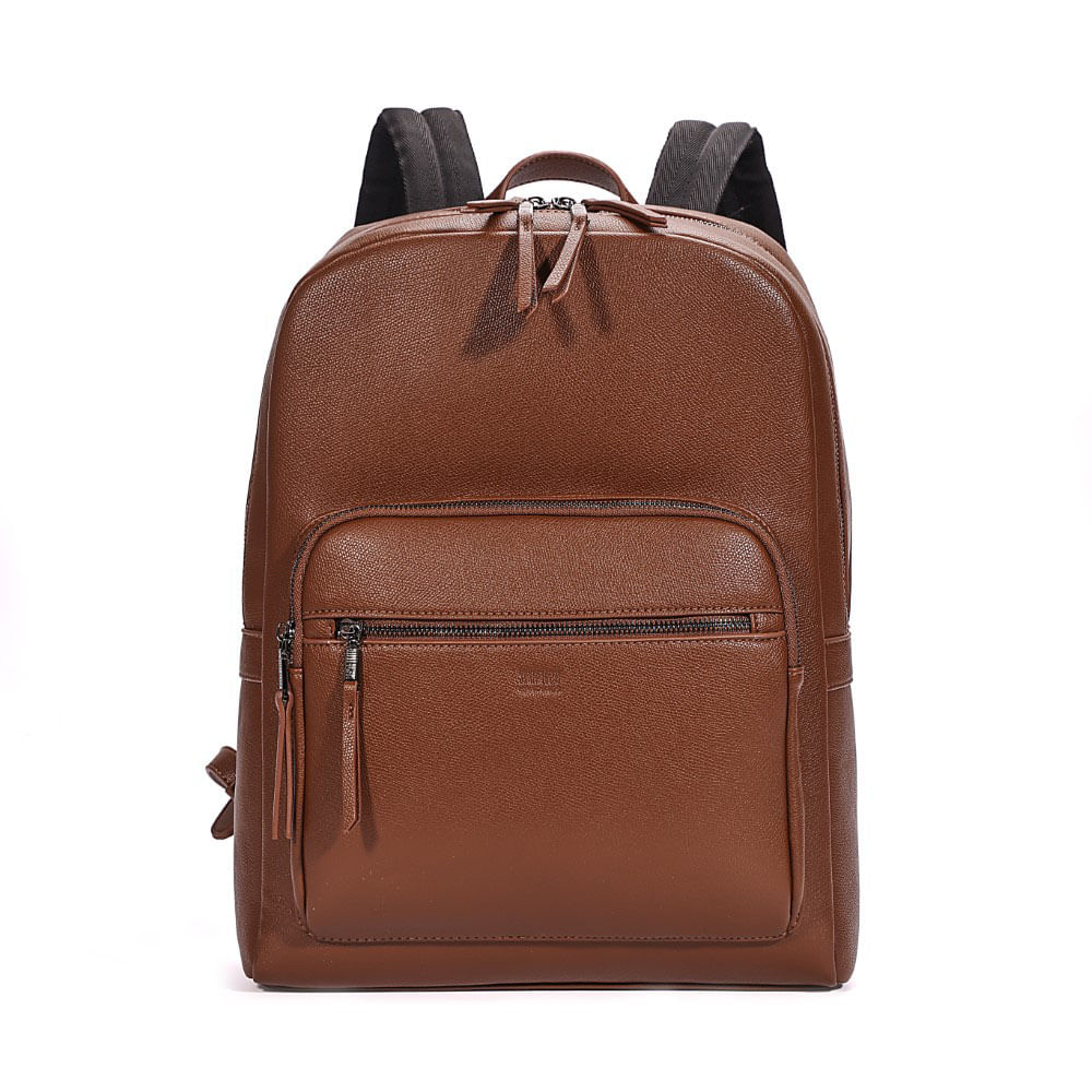 Mochila Grande Material Caviar Marrom Dark Cocoa