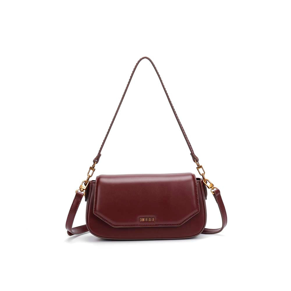 Bolsa Baguete Média Soft Roxo Berry Alça De Ombro