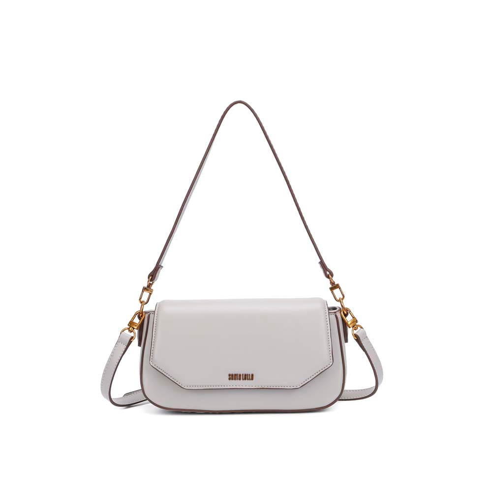 Bolsa Baguete Média Soft Cinza Granito Alça De Ombro