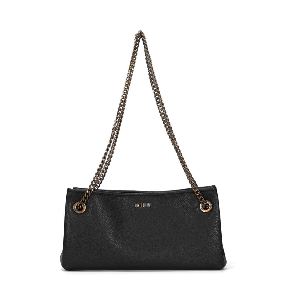 Bolsa Floater Preta Alça De Ombro Corrente