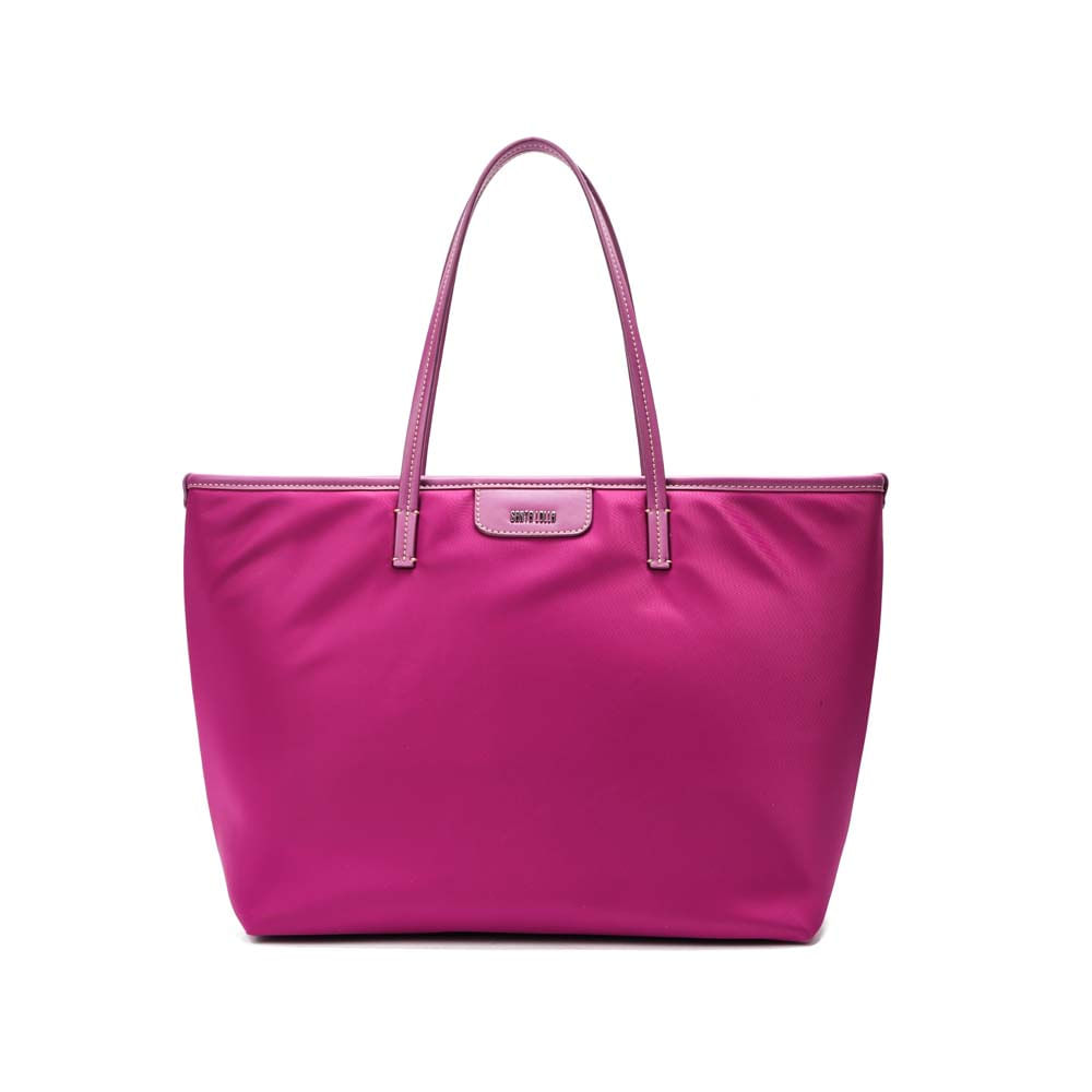 Bolsa Shopper Nylon Rosa Alça De Ombro