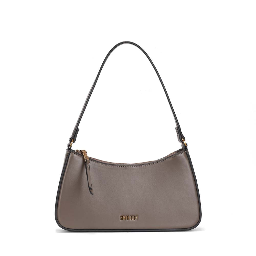 Bolsa Baguete Soft Cinza Fog Alça De Ombro