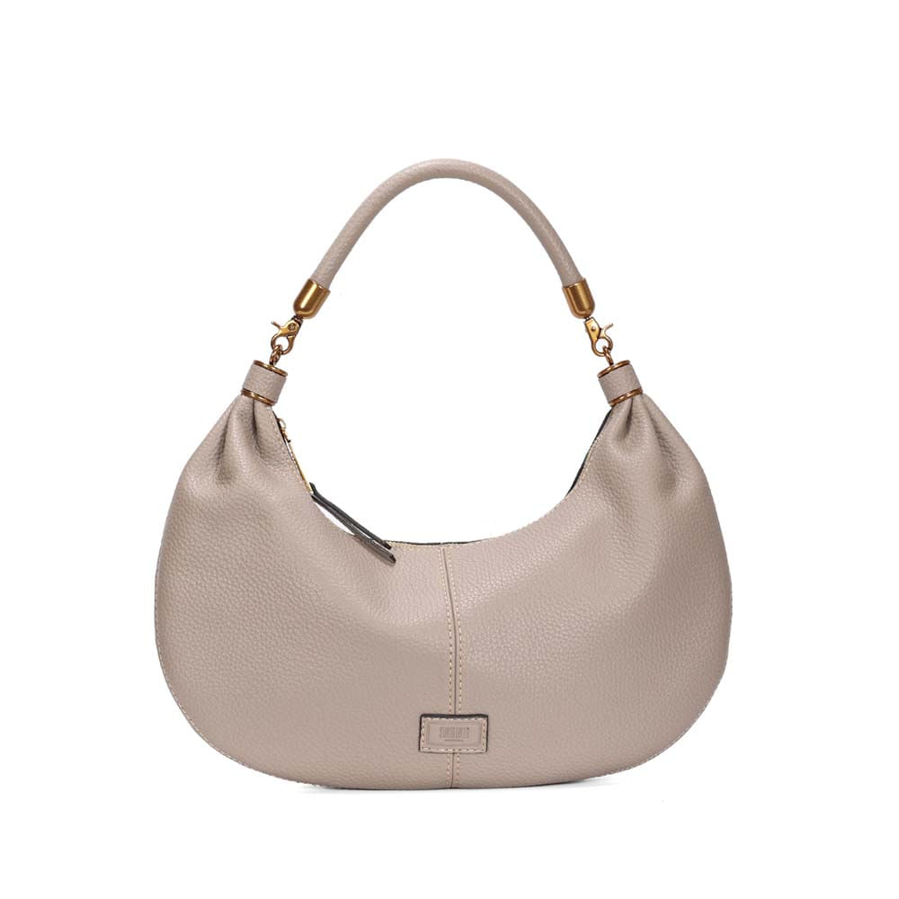 Bolsa Meia Lua Floater Cinza Alça De Ombro
