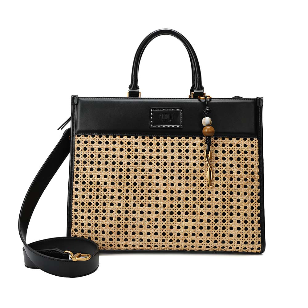 Bolsa Tote Grande Soft Preta Alça Dupla