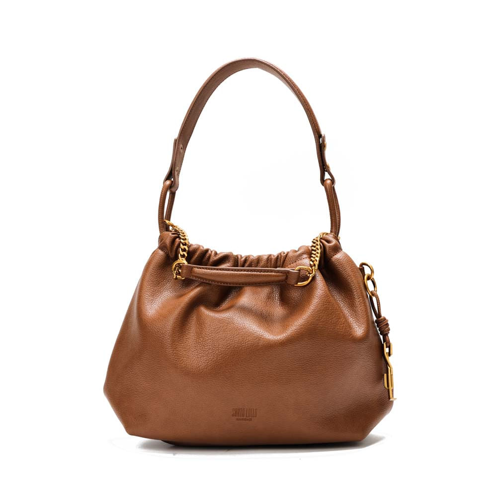 Bolsa Bucket Floater Marrom Terracota Alça De Ombro