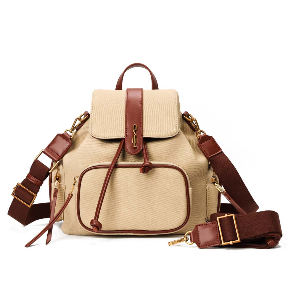 Mochila Material Canvas Bege