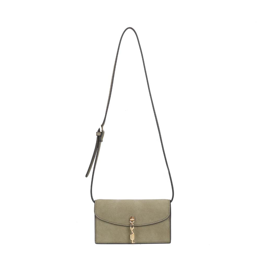 Bolsa Pequena Nobuck Verde Pistache Alça De Ombro
