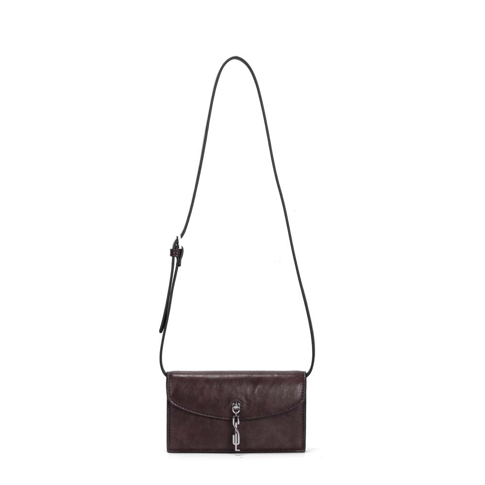 Bolsa Pequena Rustico Marrom Dark Alça De Ombro