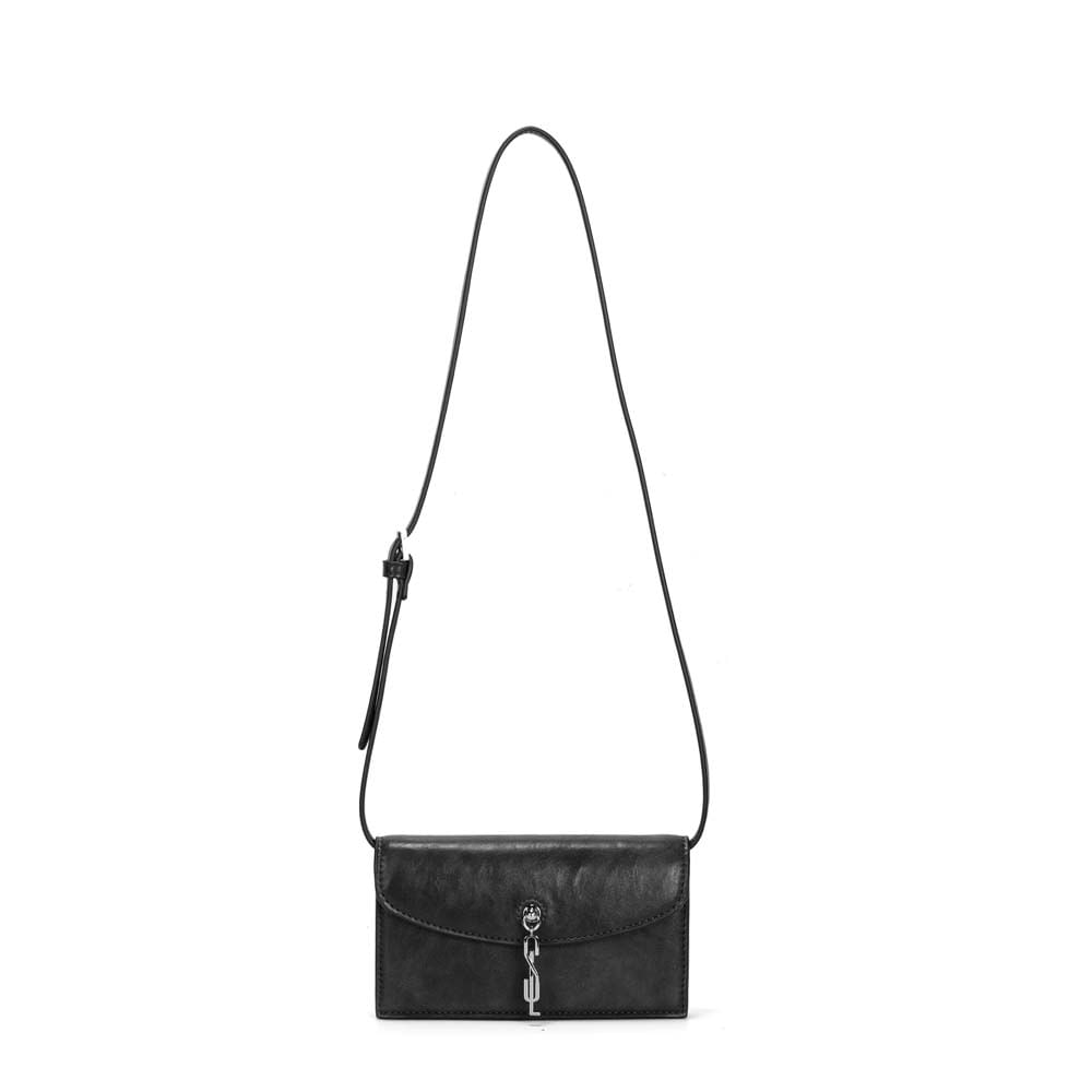 Bolsa Pequena Rustico Preta Alça De Ombro