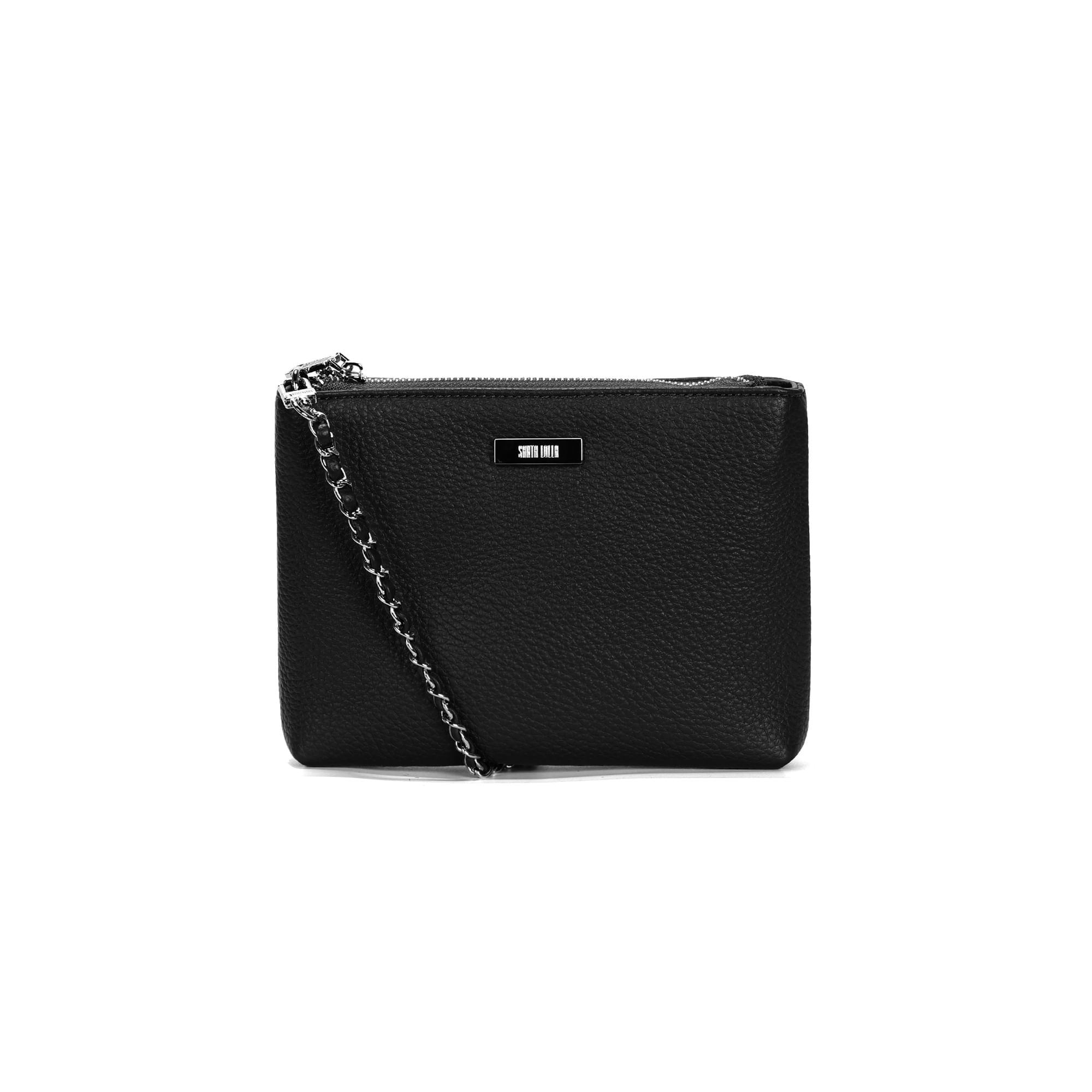 Bolsa Pequena Floater Preta Alça Transversal Corrente