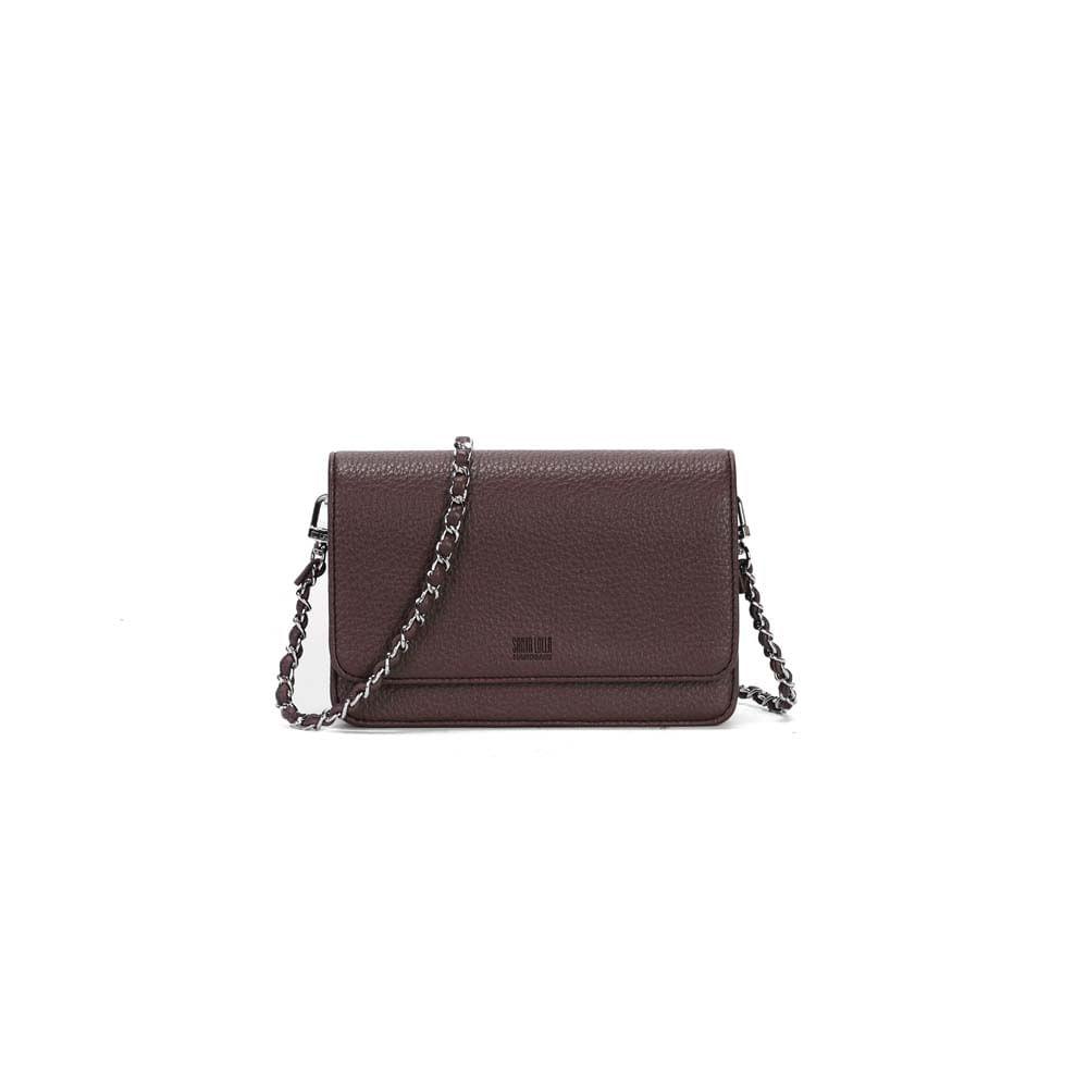 Bolsa Pequena Floater Marrom Dark Alça Transversal Corrente