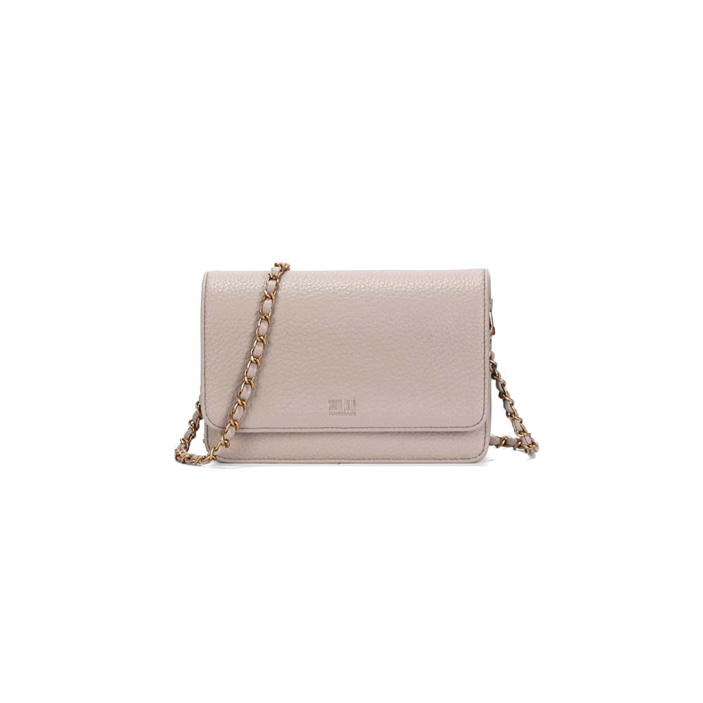 Bolsa Pequena Floater Cinza Granito Alça Transversal Corrente