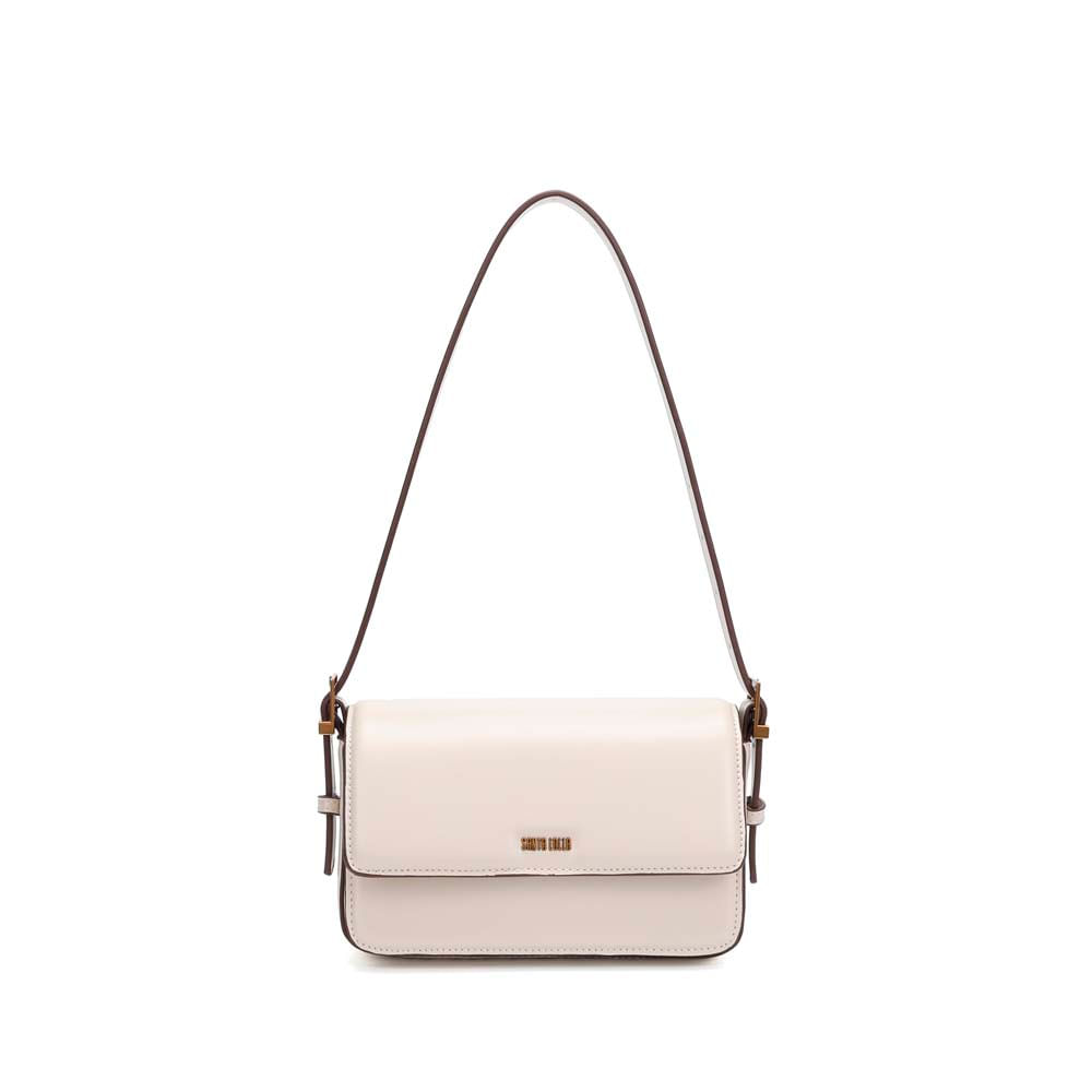 Bolsa Pequena Soft Marfim Alça De Ombro