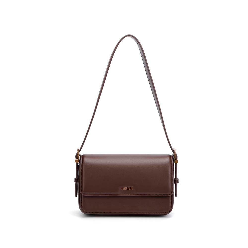 Bolsa Pequena Soft Marrom Dark Alça De Ombro