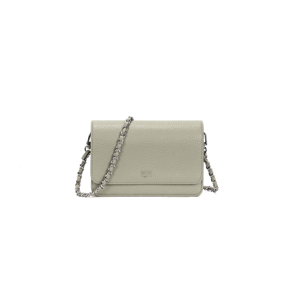 Bolsa Pequena Floater Verde Pistache Alça Transversal Corrente
