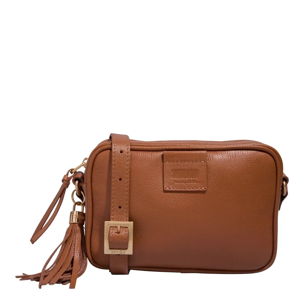 Bolsa M Couro Floater New Camelo