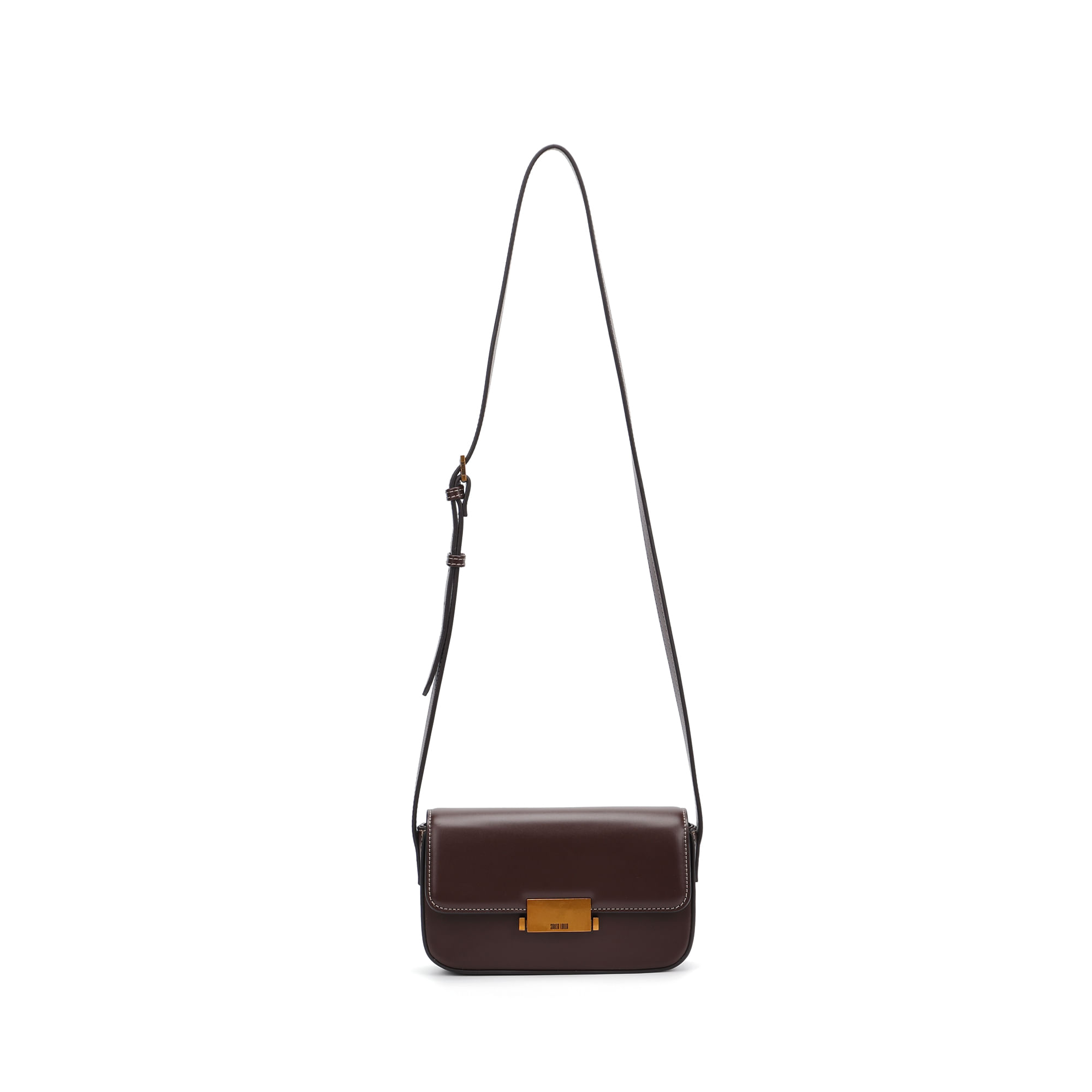 Bolsa Pequena Soft Marrom Dark Alça Transversal